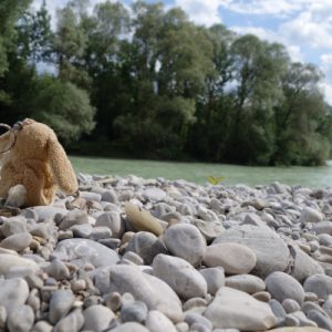 Apfelpause an der Isar