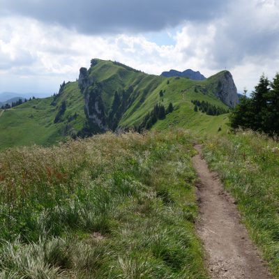 Blick auf die Gipfel auf dem Weg