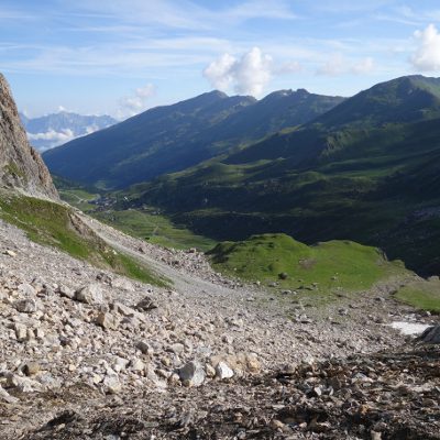 Es ging über Geröll und Schnee