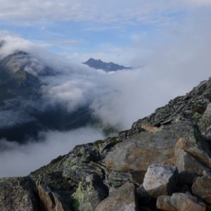 Die Wolken zogen umher und wir hatten jede Minute eine andere Aussicht