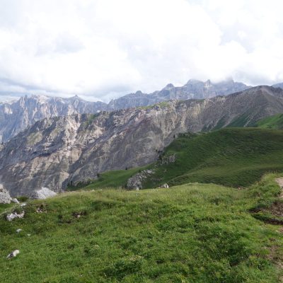 Immer die Dolomiten im Blick