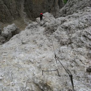 Der Klettersteig macht den Abschnitt spannend