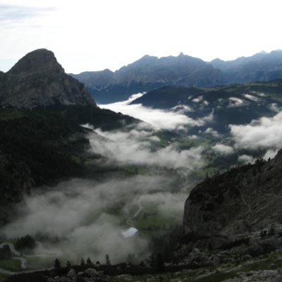 Blick zum Grödner Joch