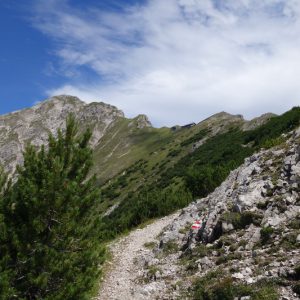 Die Hütte in Sicht