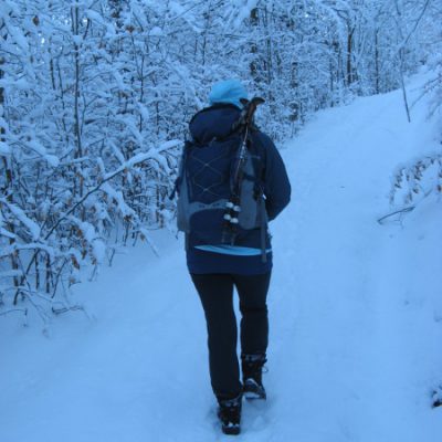 Wir konnten aber gemütlich durch den Schnee wandern